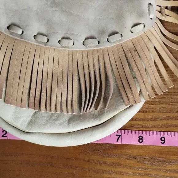 Raw Leather Fringed Crossbody - Picture 7 of 8